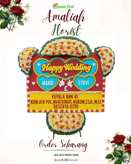 Papan Bunga Pernikahan Sungai Putri